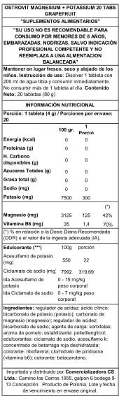Vitamina Magnesio + Potasio Efervescente2