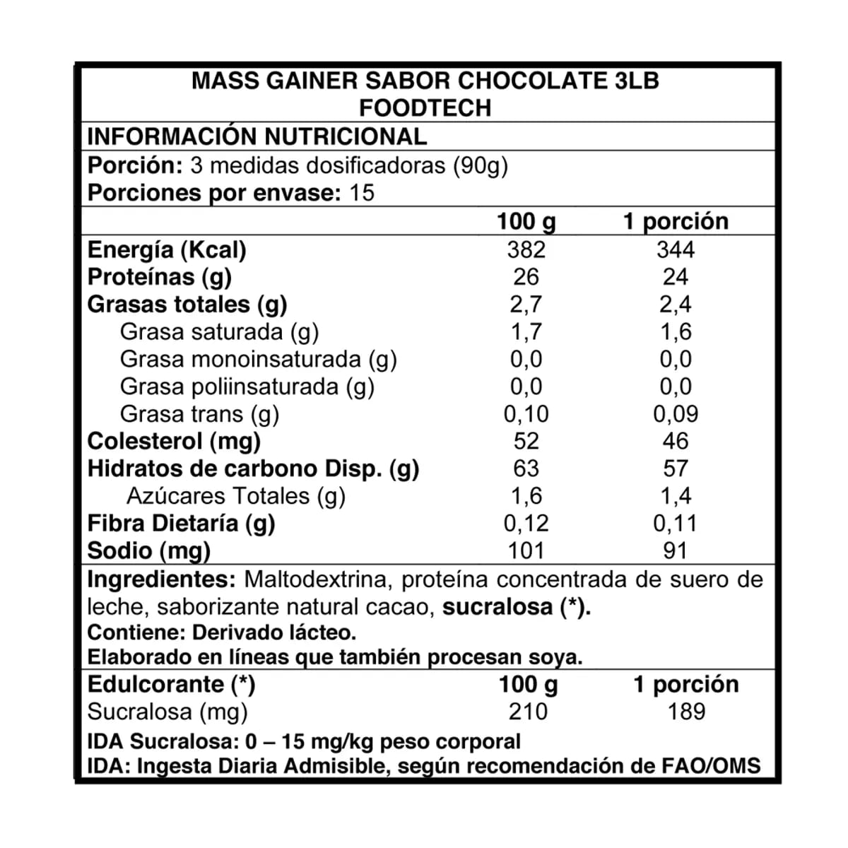 Gainer Mass 3lbs2