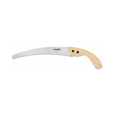 Serrucho de poda 12´´, hoja curva, 6 DPP, mango madera1