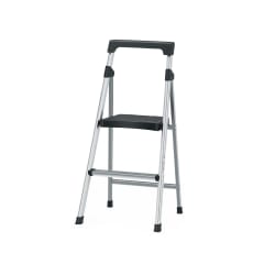 Escalera tubular plegable, 2 peldaños, aluminio,