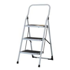 Escalera tubular, plegable, 3 peldaños