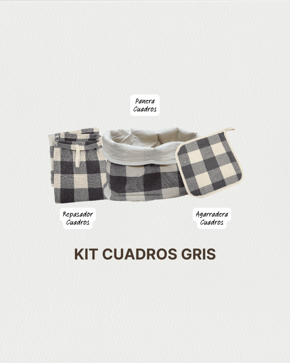 Kit Cocina Cuadros Gris azulado1
