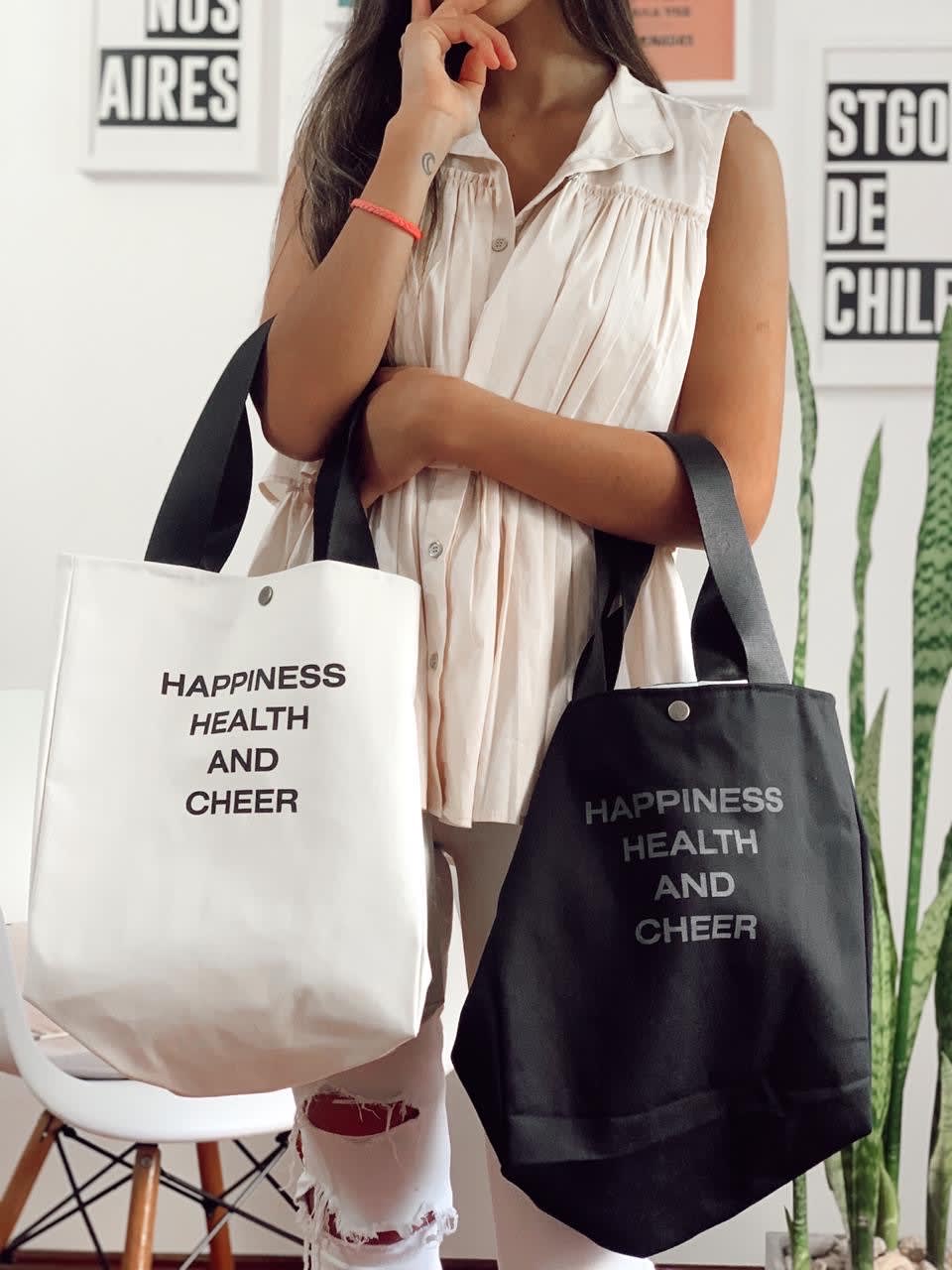 Bolso M Happiness, health and cheer