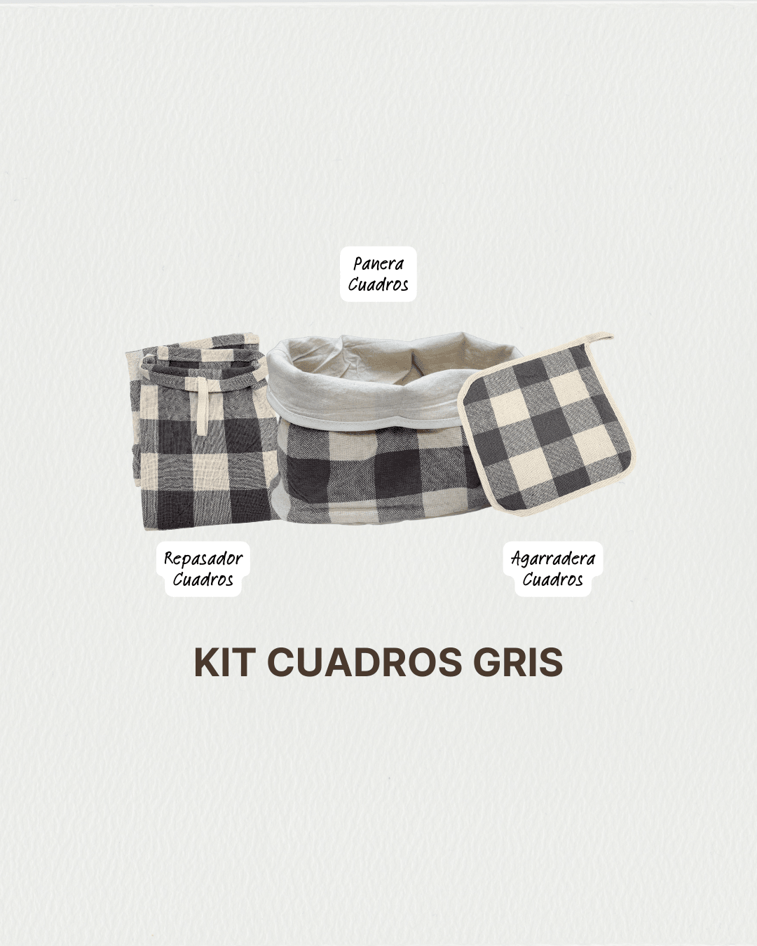 Kit Cocina Cuadros Gris azulado