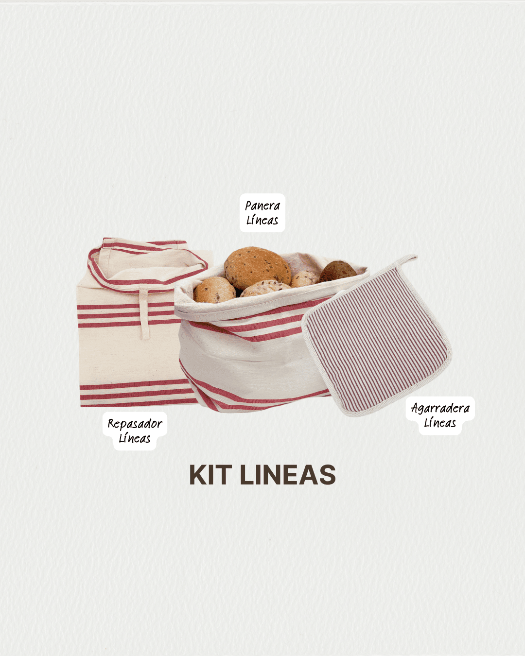 Kit Cocina Líneas Rojo