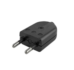 Enchufe Volante Macho 10A 250 V 2P+T Negro MEC