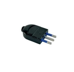 Enchufe Macho Volante 250 V Negro 10A 2P+T LEXO