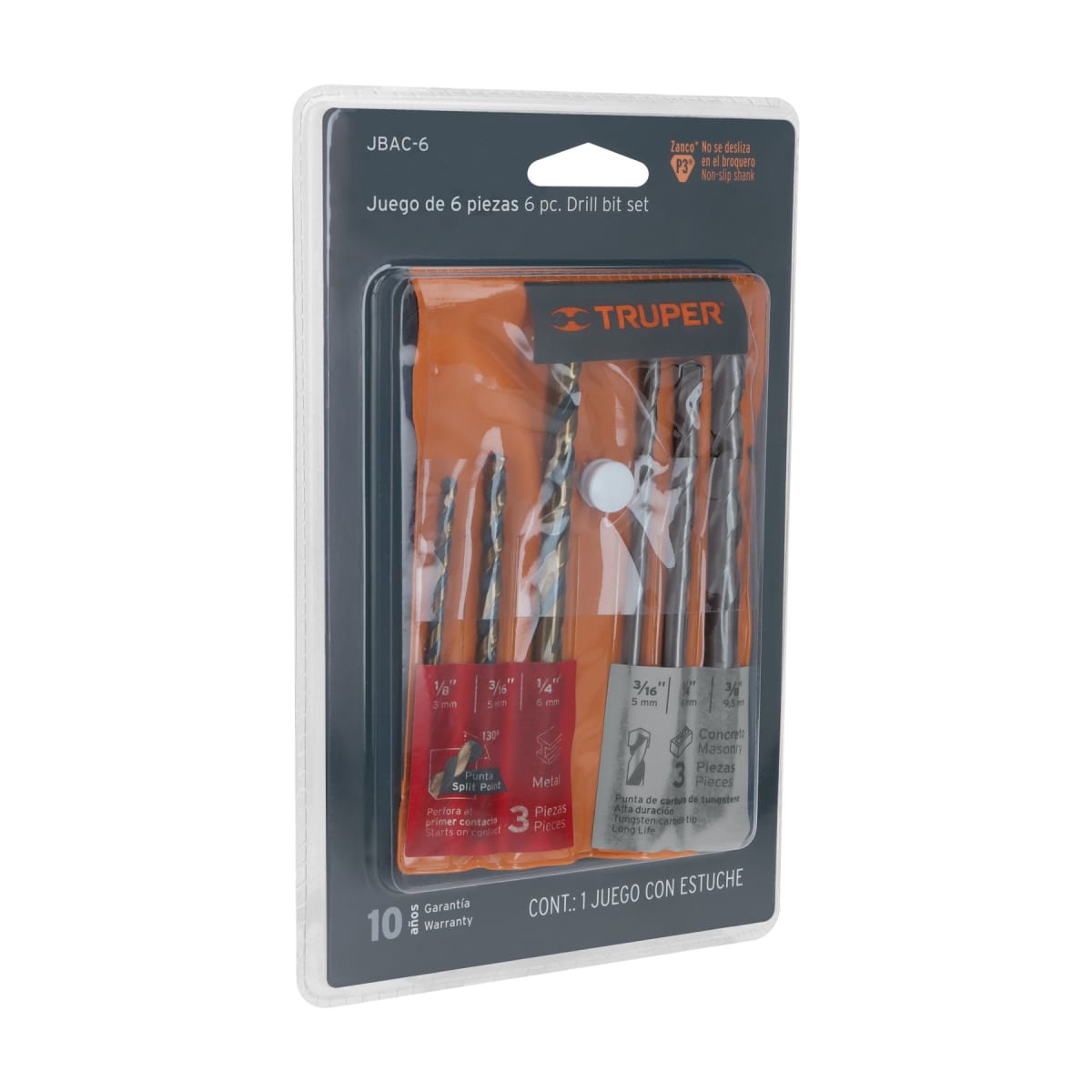 Juego de Brocas Metal Concreto 6 Piezas TRUPER1
