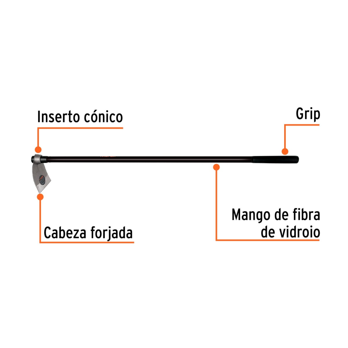 Azadón con Mango Fibra 1.8lbs TRUPER2