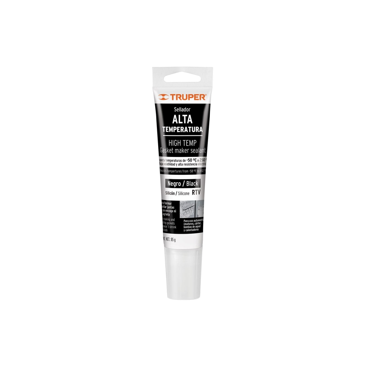 Silicona de Alta Temperatura Negra 85 g TRUPER1
