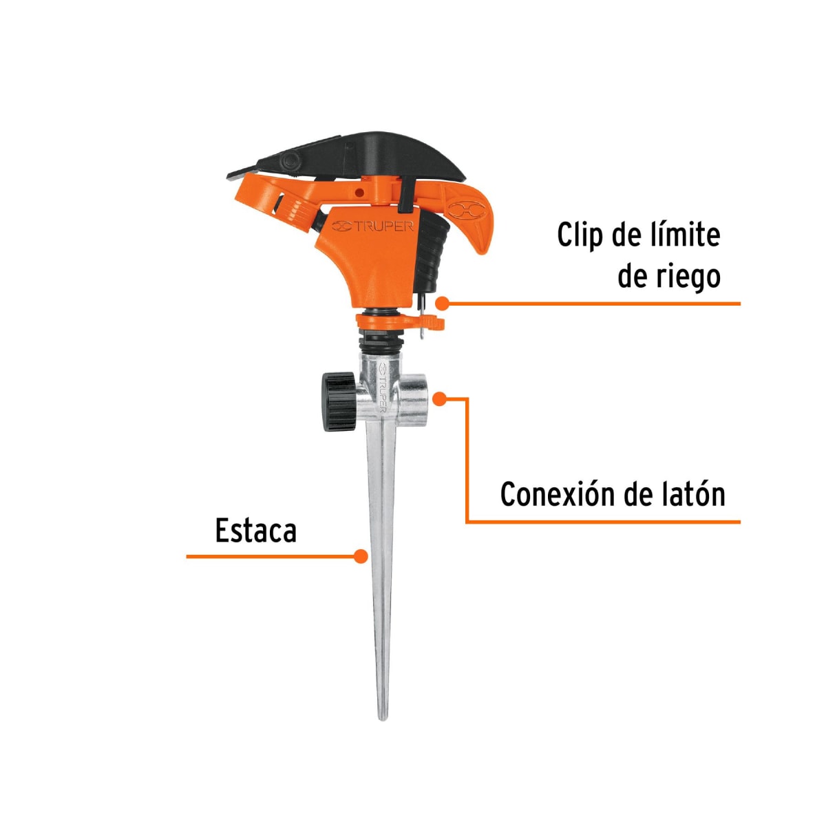 Aspersor Metálico con Estaca 20 cm TRUPER5