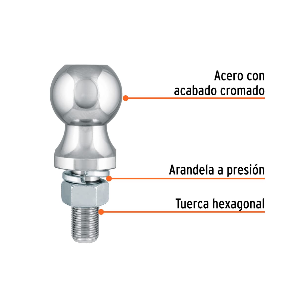 Bola de Arrastre para Remolque 1-7/8