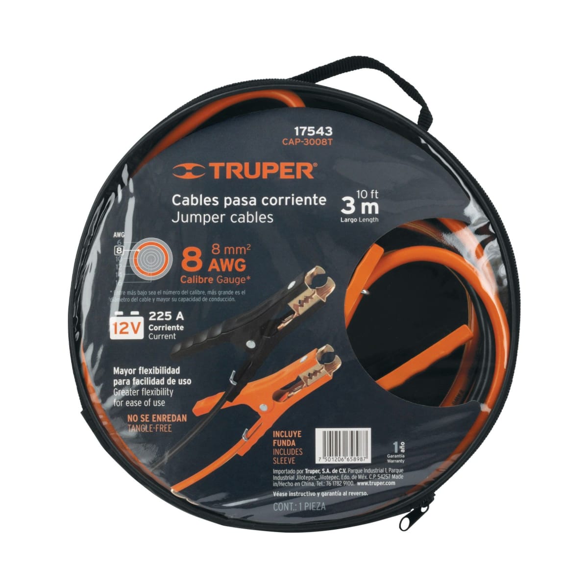 Juego de Cables de Batería para Auto 3 m TRUPER1