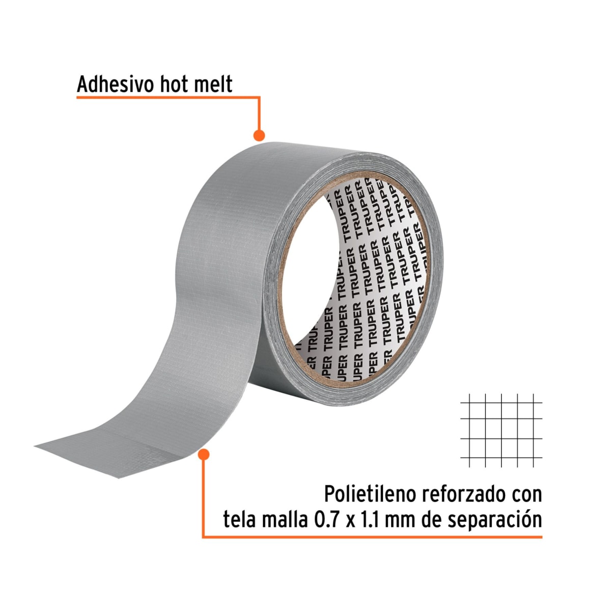 Cinta para Ductos 10 m X 50 mm TRUPER2