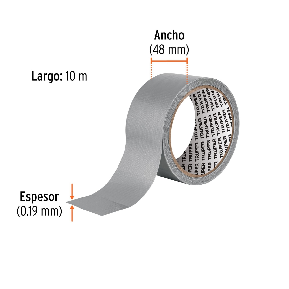 Cinta para Ductos 10 m X 50 mm TRUPER3
