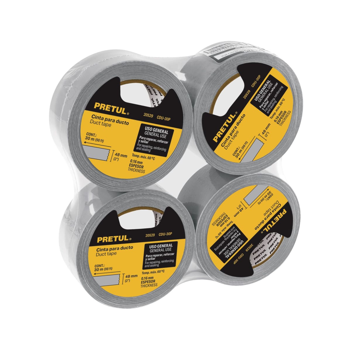 Cinta para Ductos 48mm X 30m PRETUL2