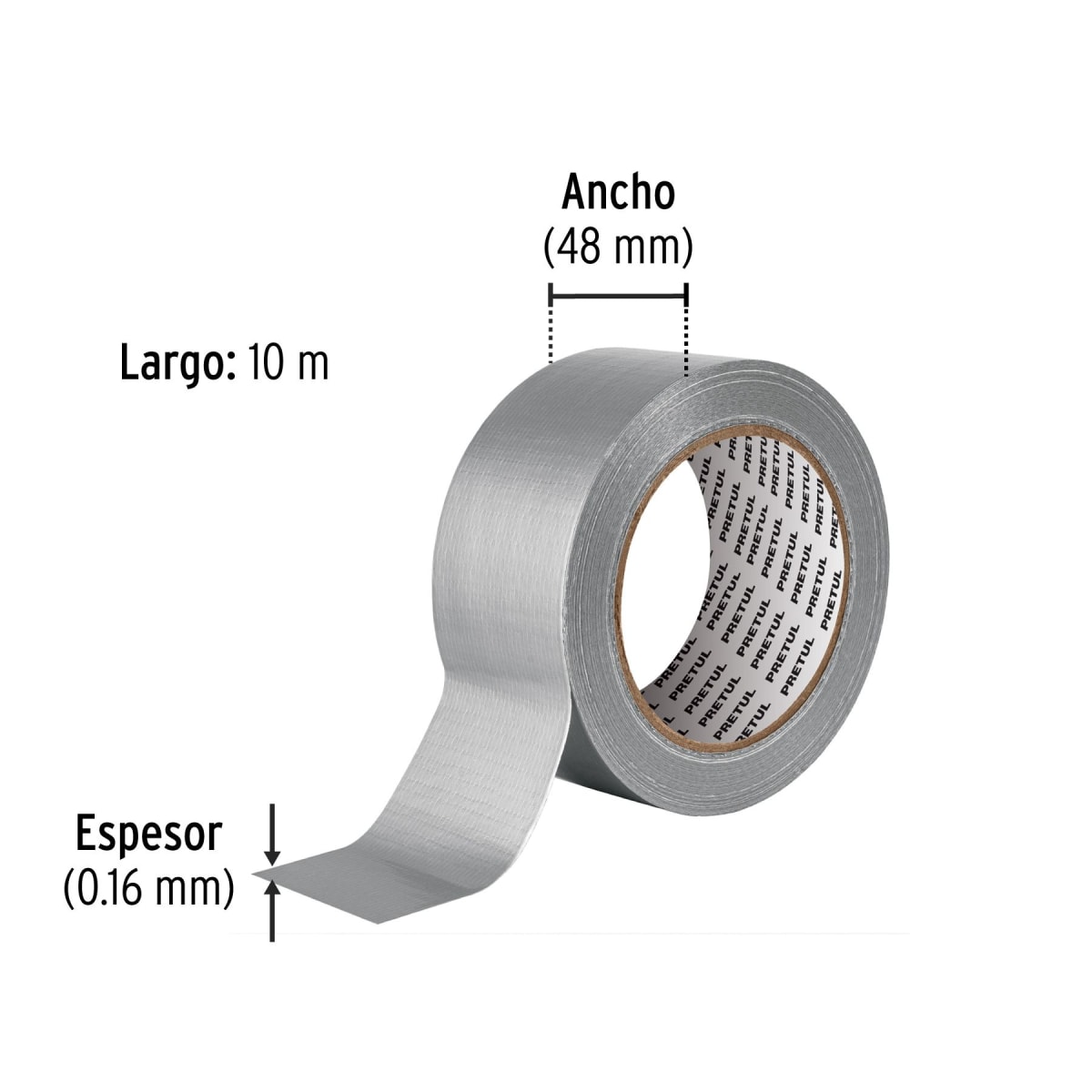 Cinta para Ductos 48mm X 30m PRETUL4