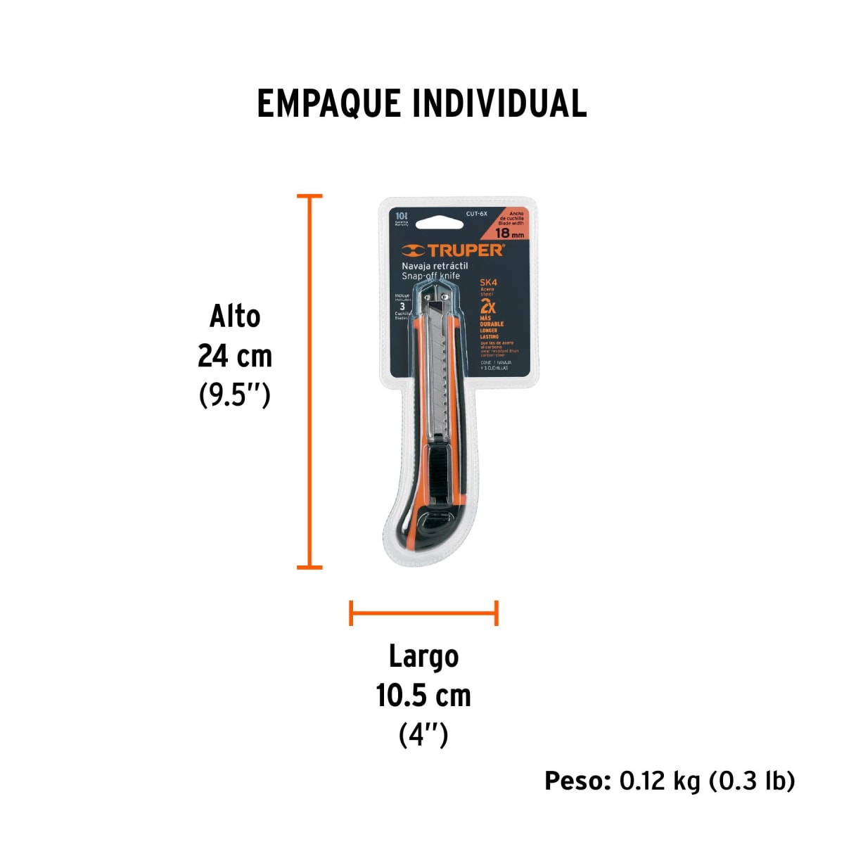 Cuchillo Cartonero con Grip TRUPER3