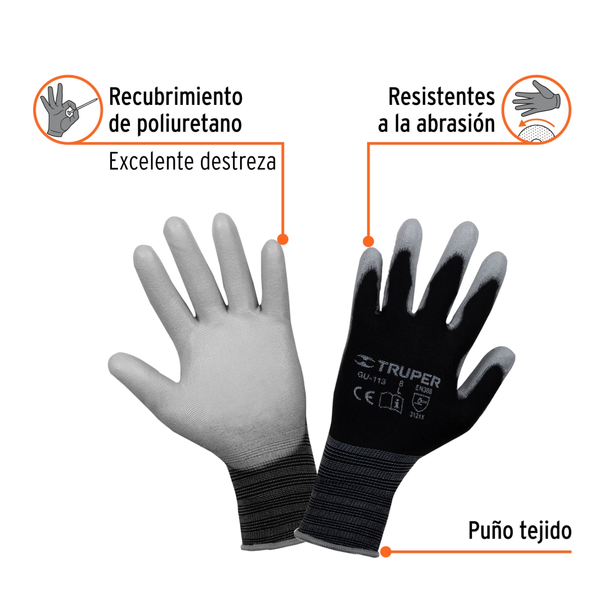 Guante de Nylon con Poliuretano TRUPER3