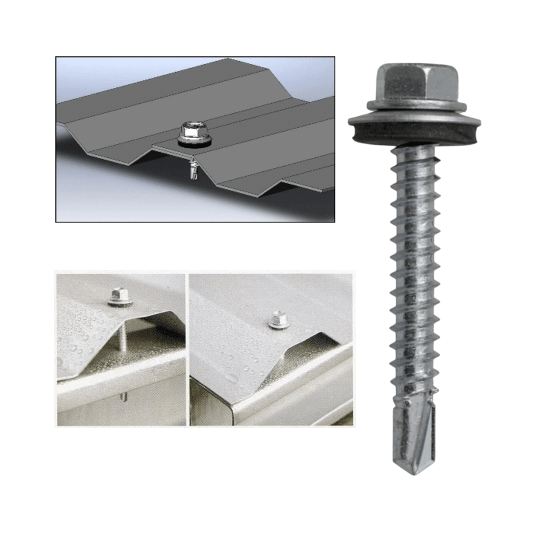 Tornillo Autoperforante Hexagonal Punta Broca Zincado 100 Un IMPORPER1