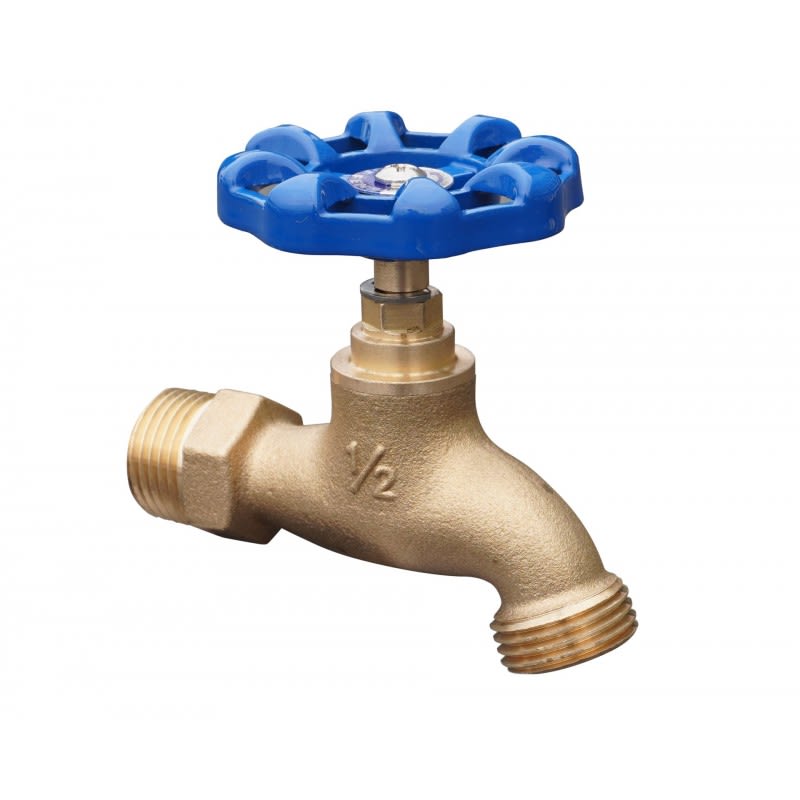 Llave Jardin Laton Manilla Azul 1/2
