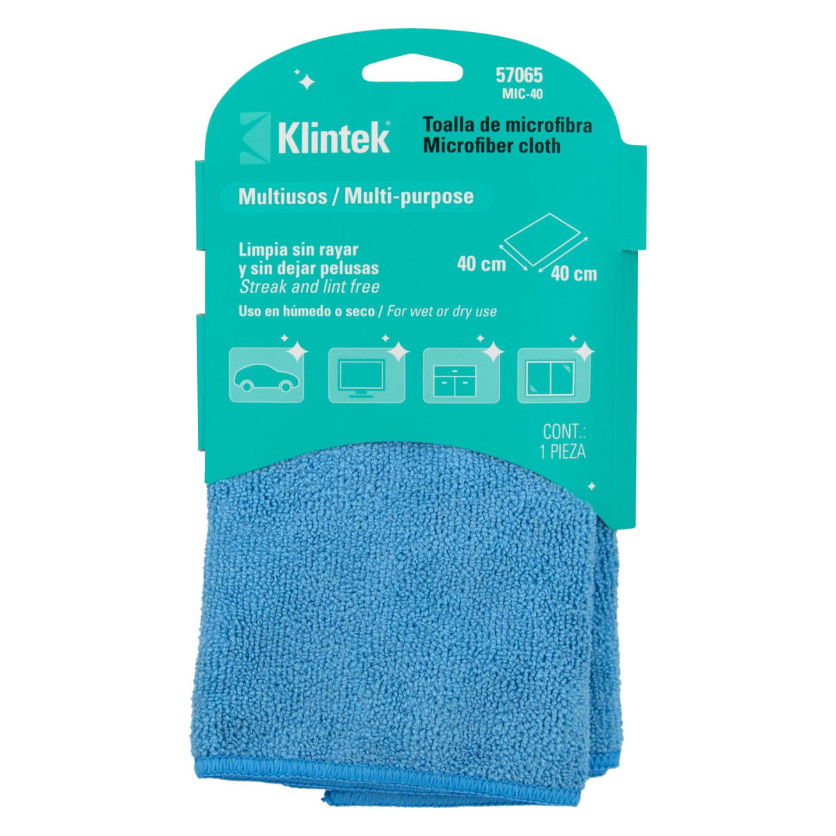 Paño Microfibra 40 X 40 CM KLINTEK1