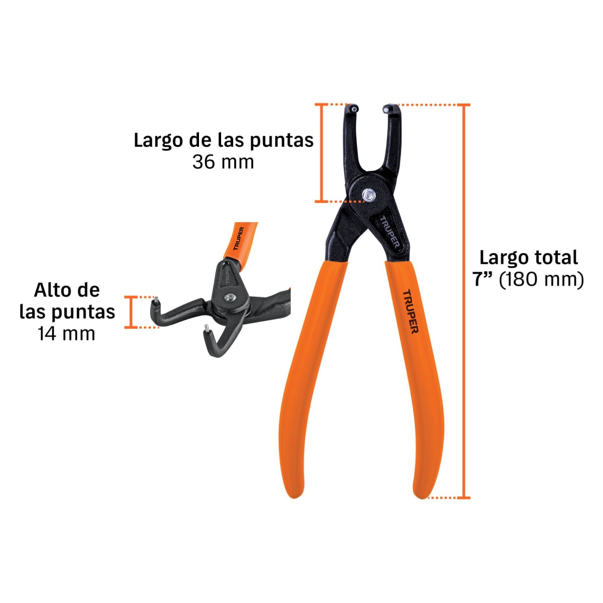 Alicate Punta 90° para Cerrar Anillos TRUPER2