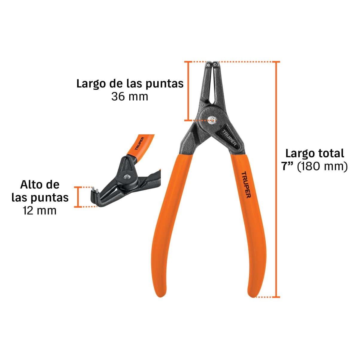 Alicate Punta 90° para Abrir Anillos TRUPER2