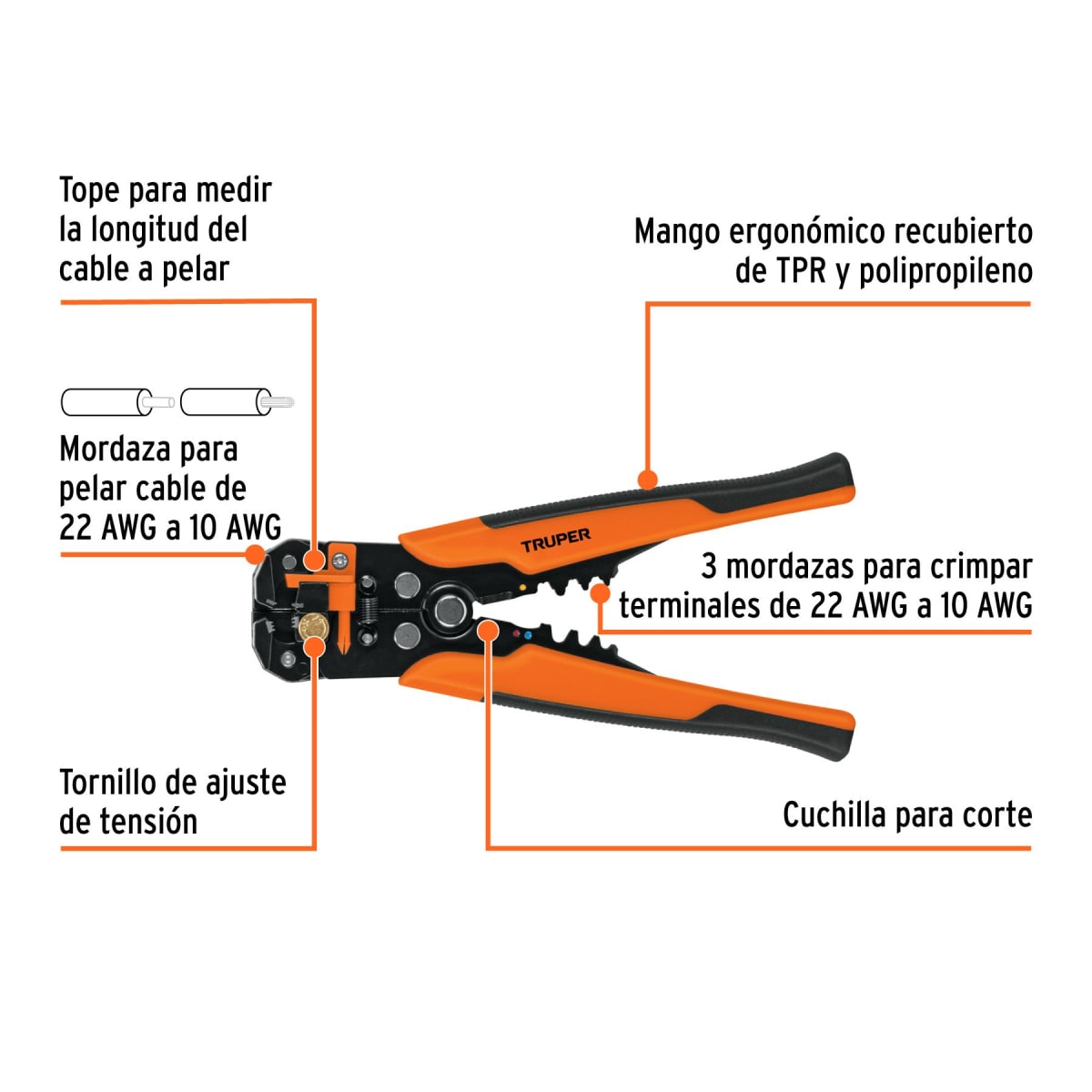 Pelacables Automático 8