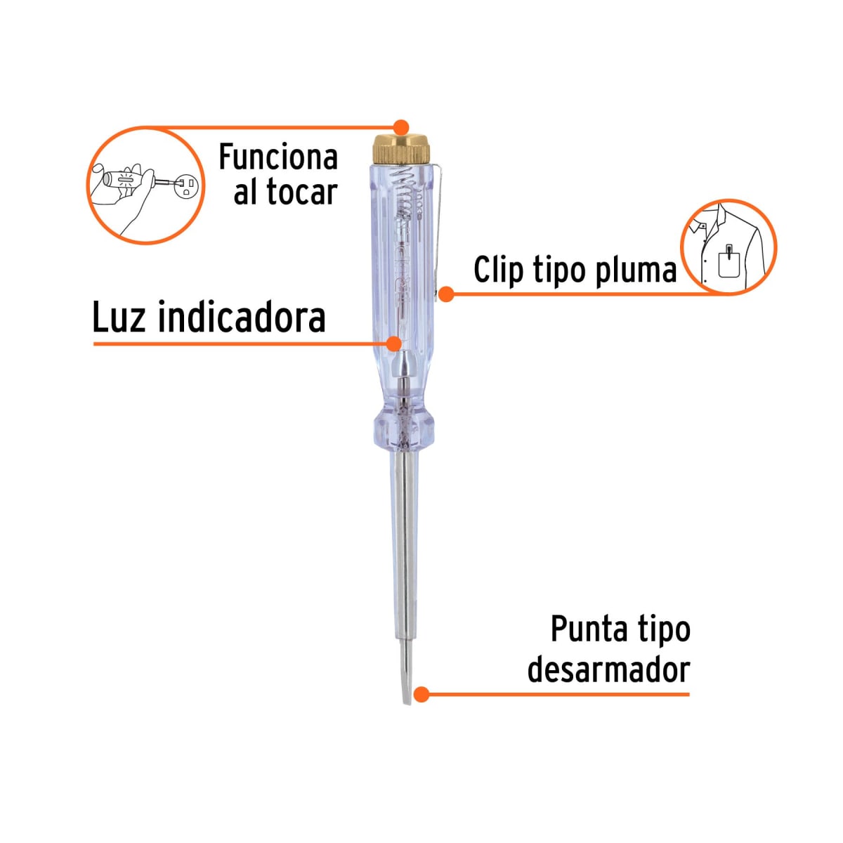 Probador de Corriente 14 cm TRUPER2