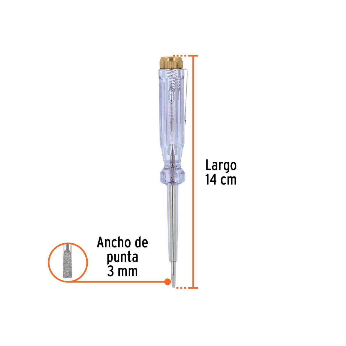 Probador de Corriente 14 cm TRUPER4