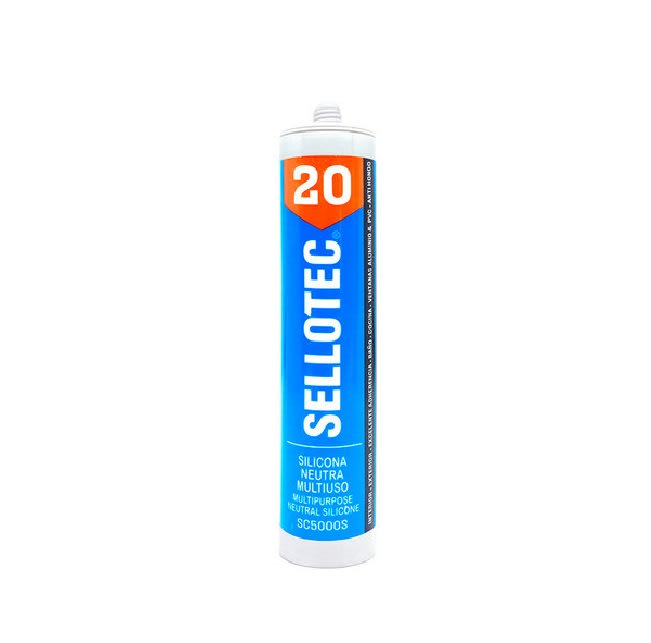 Silicona Neutra con Fungicida Blanco 300 ml SELLOTEC 201