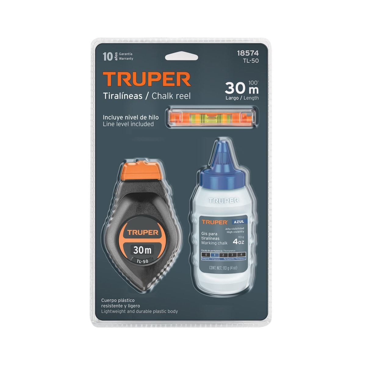 Juego Tiralíneas Tiza 30m 3 Piezas TRUPER2