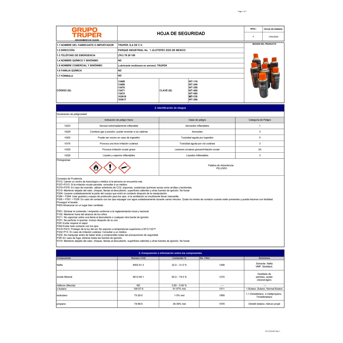 Lubricante Aflojatodo WT400 TRUPER3