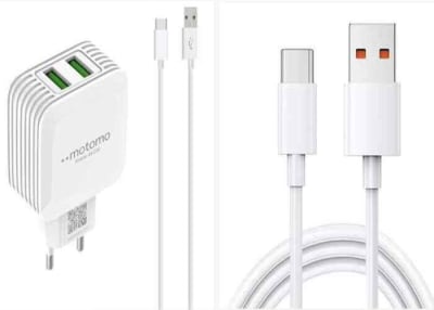 Cargador doble mas cable Tipo C Motomo1