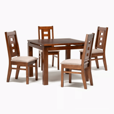 COMEDOR CUADRADO ROMA 4 SILLAS