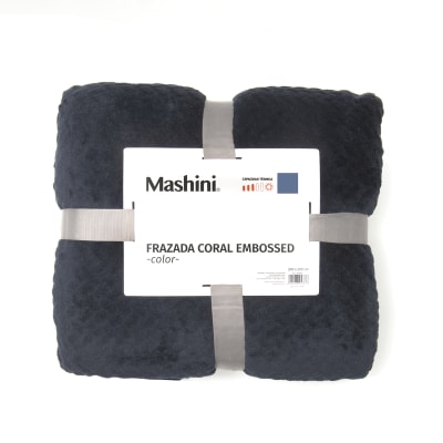 FRAZADA CORAL EMBOSSED 2 PLAZAS MASHINI