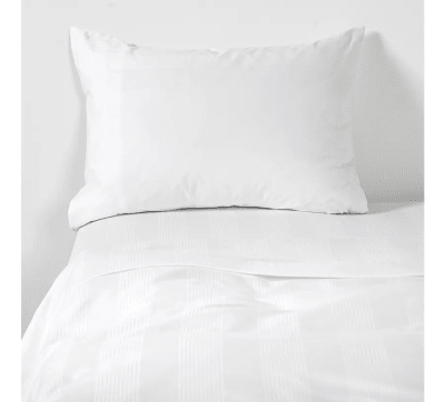 SÁBANAS 2 PLAZAS DOBBY BLANCO 500 HILOS