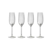 SET 4 COPAS FLUTE PLISSE