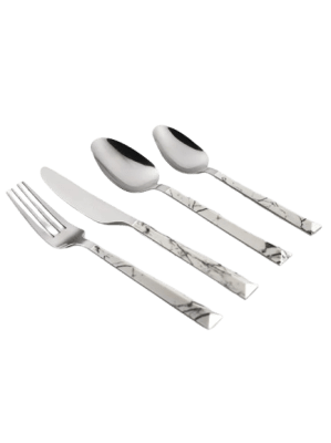SET CUCHILLERIA 24P MARBLE