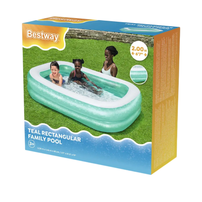 PISCINA INFLABLE FAMILY POOL TEAL RECTANGULAR