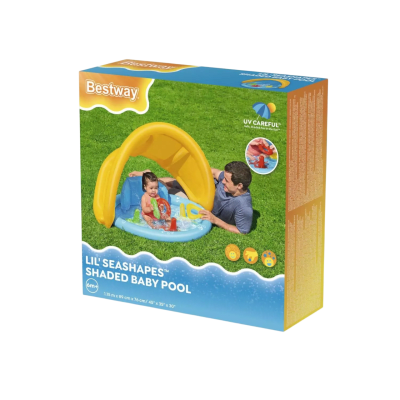 PISCINA INFLABLE CON TECHO Y JUEGOS PARA BEBÉS