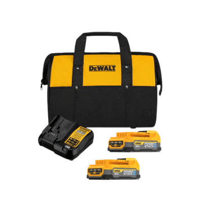 KIT 2 BATERÍAS + CARGADOR + BOLSO DEWALT