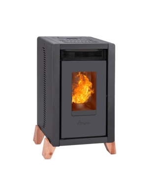 ESTUFA A PELLET BAMBU 6000 NEGRO AMESTI