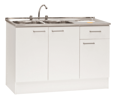 KIT MUEBLE LAVAPLATOS 1.20 MT+ GRIFERIA