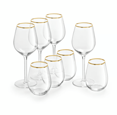 SET 4 COPAS 380ml + 4 VASOS 350ml SKYLEN