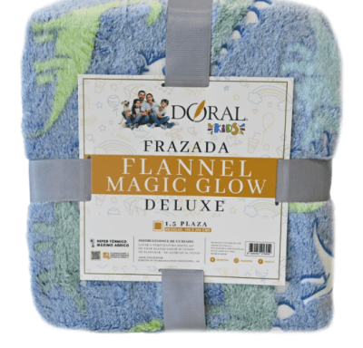FRAZADA FLANNEL MAGIC GLOW 1.5 PLAZAS DORAL