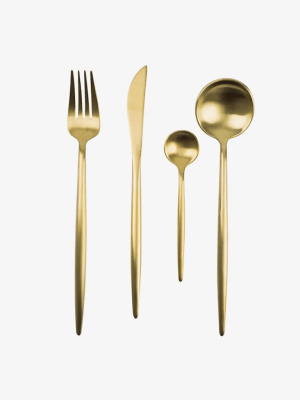 SET CUBIERTOS 16P JOM DORADO