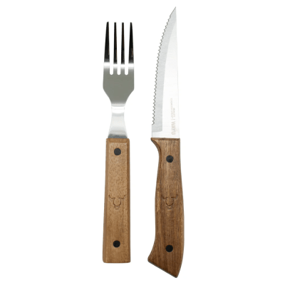 SET CUCHILLOS Y TENEDORES PRM 8P WAYU