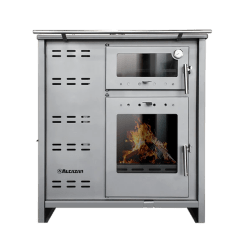 COCINA POLICOMBUSTIBLE PUYEHUE XL LEÑA/PELLET C/KIT 6